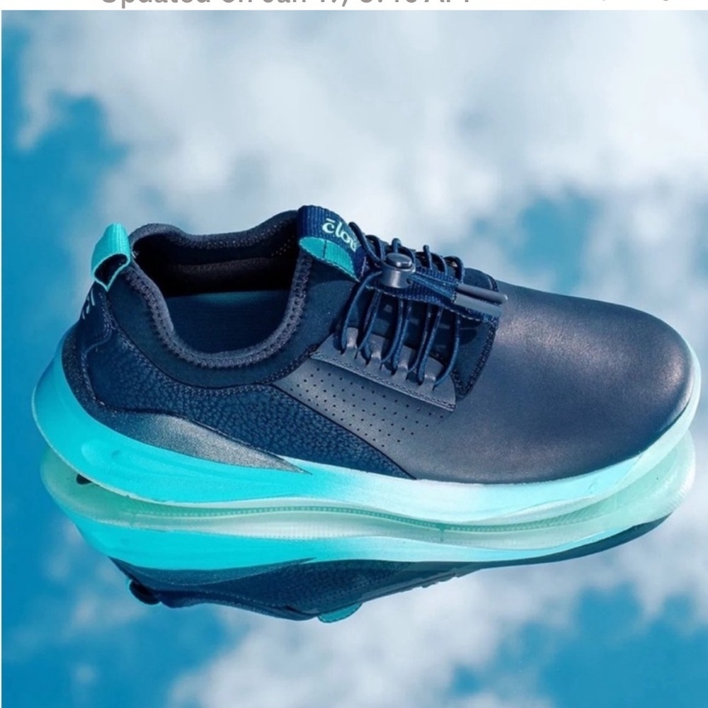 NEW Clove Classic Aqua Blue Navy Sneakers Healthcare Nursing Size W12 M10.5